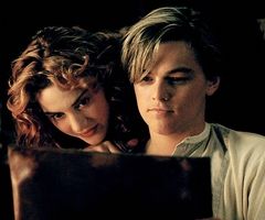 Leonardo DiCaprio and Kate Winslet as Jack and Rose on "Titanic" | Image: Pinterest