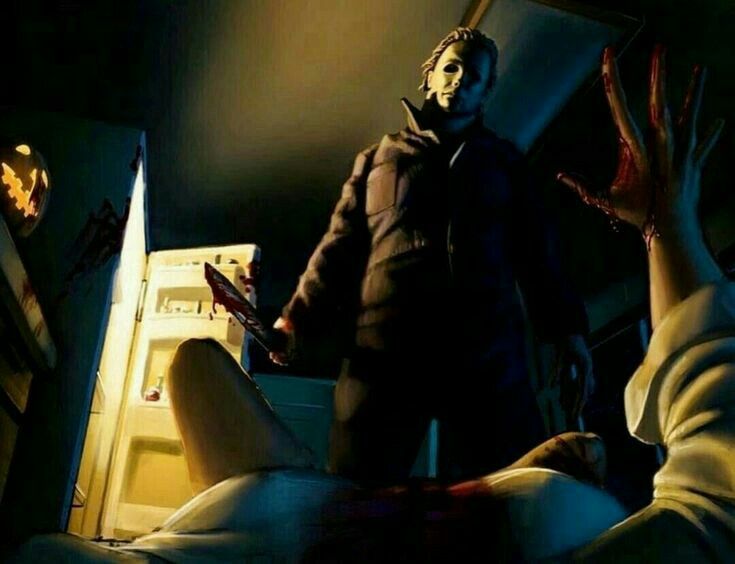 Michael Meyers about to Stab his victim | Image: Pinterest