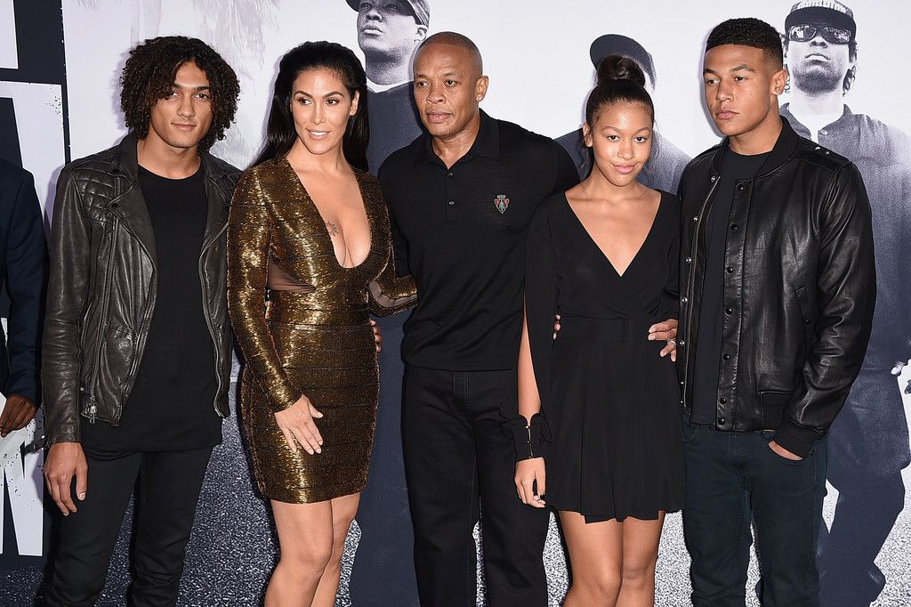 Dr. Dre with his kids and ex-wife | Image: Pinterest