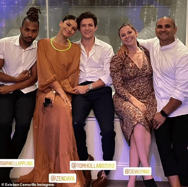 Tom Holland and Zendaya pose with friends at a wedding | Image: Unsplash