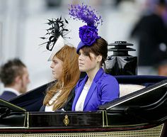 Princess Beatrice And Princess Eugenie On The First Day Of Royal Ascot In Berkshire | Image: Pinterest