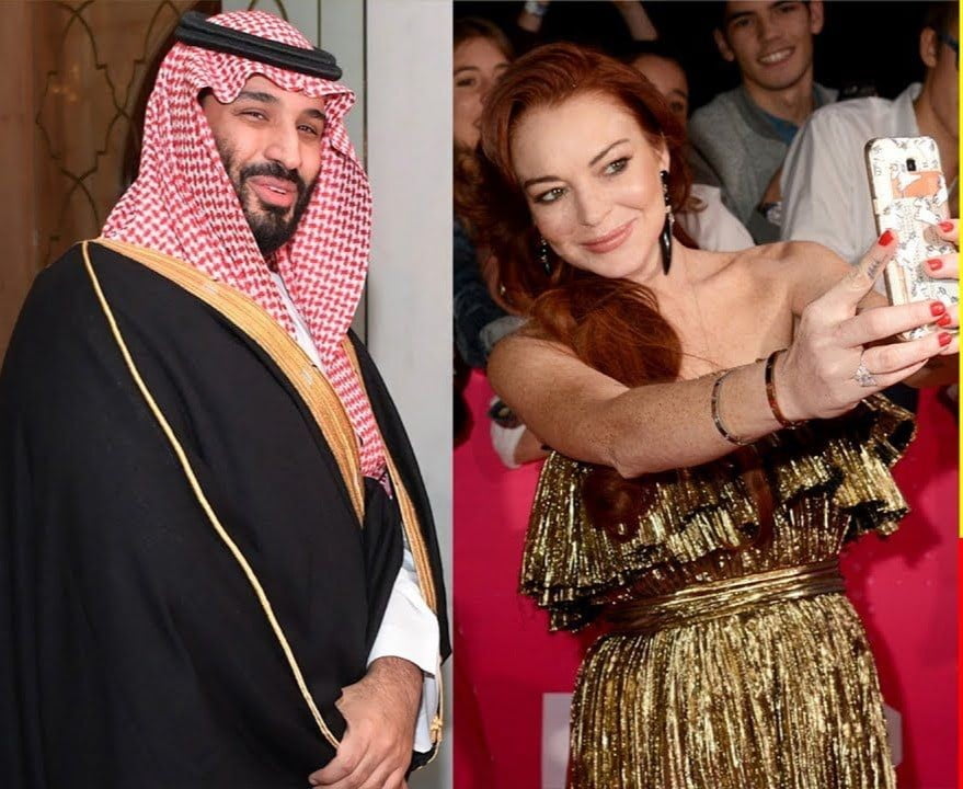 Lindsay Lohan and Mohammed bin Salman | Image: Pinterest
