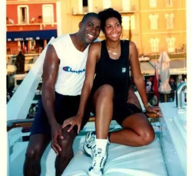 Magic and Cookie Johnson in their youth | Image: Pinterest