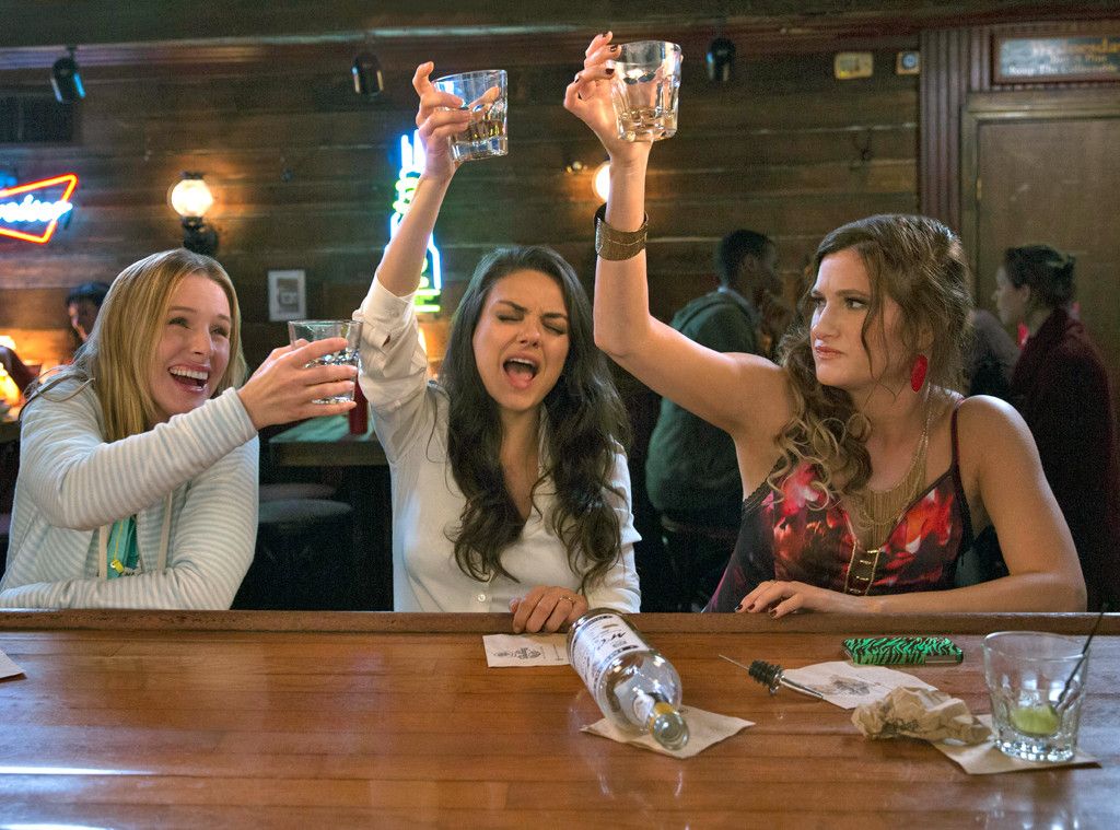 Mila Kunis (center) and other cast members from a scene on "Bad Moms" | Image: Pinterest