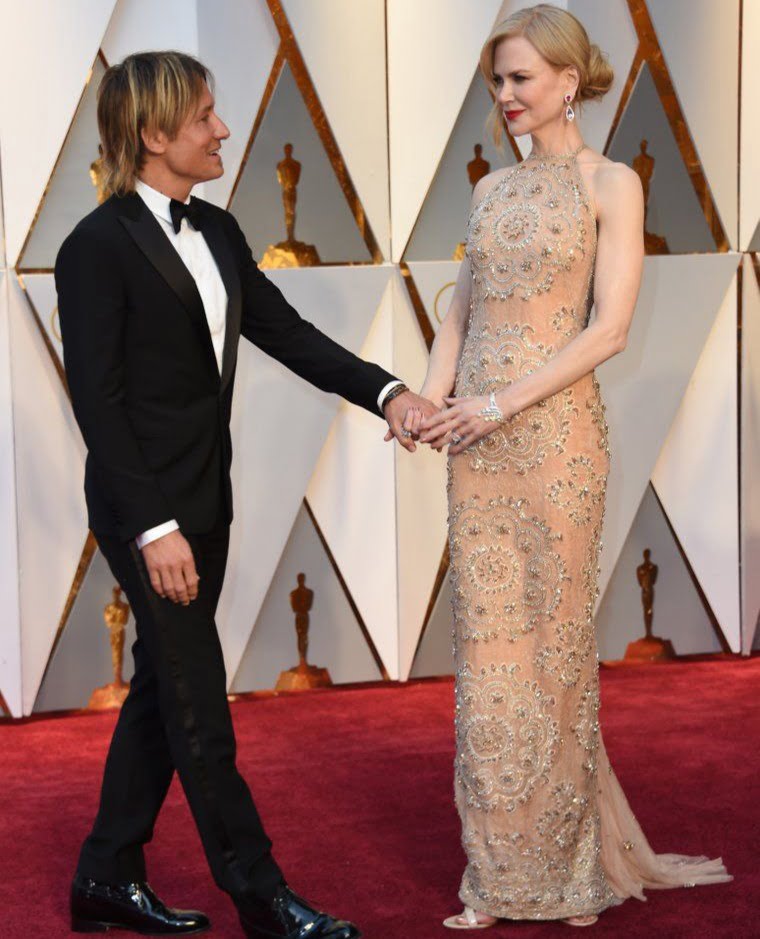 Nicole Kidman and Keith Urban on the Oscars red carpet | Image: Pinterest