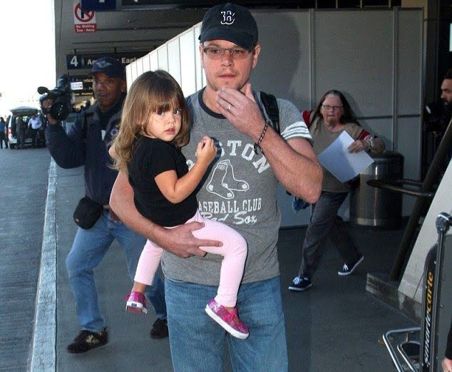 Matt Damon and daughter Gia | Image: Pinterest
