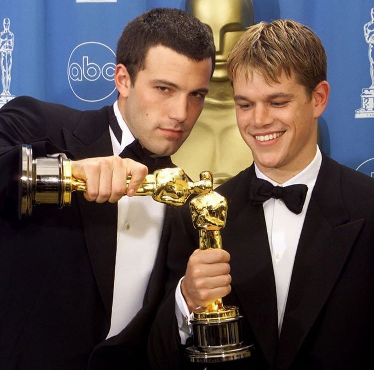 Young Matt Damon and Been Afflexk flaunts their Oscar wins | Image: Pinterest