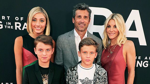 Patrick Dempsey, his wife and kids | Image: Pinterest