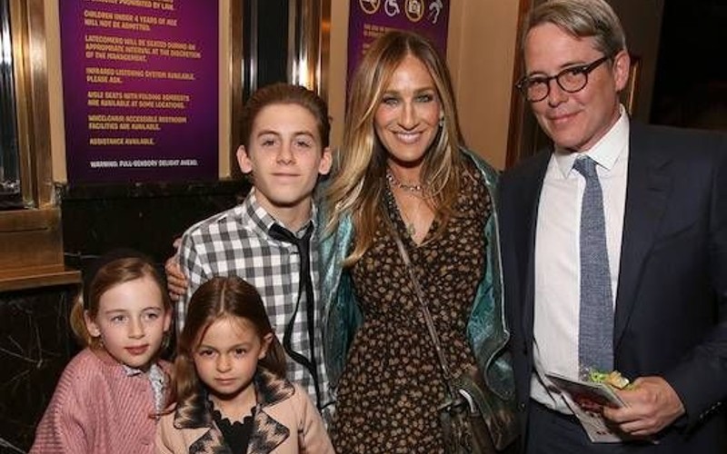 Sarah Jessica Parker with her husband and three kids | Image: Pinterest