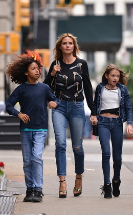 Heidi Klum with Henry and his sibling