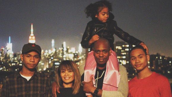 Dave Chapelle with his family 