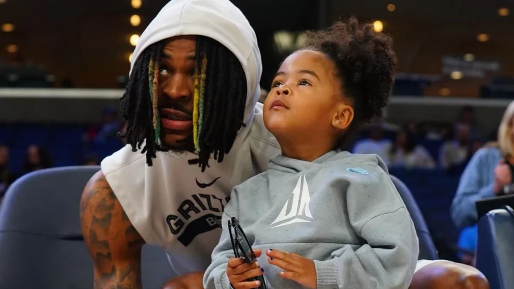 Kaari Jaidyn Morant with her father, Ja Morant