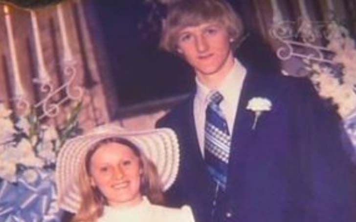 Larry bird with his first wife 