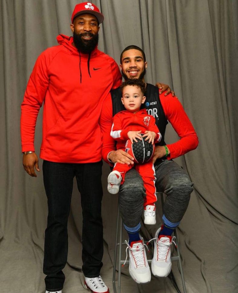 Jayson Tatum's father with his son and grandson