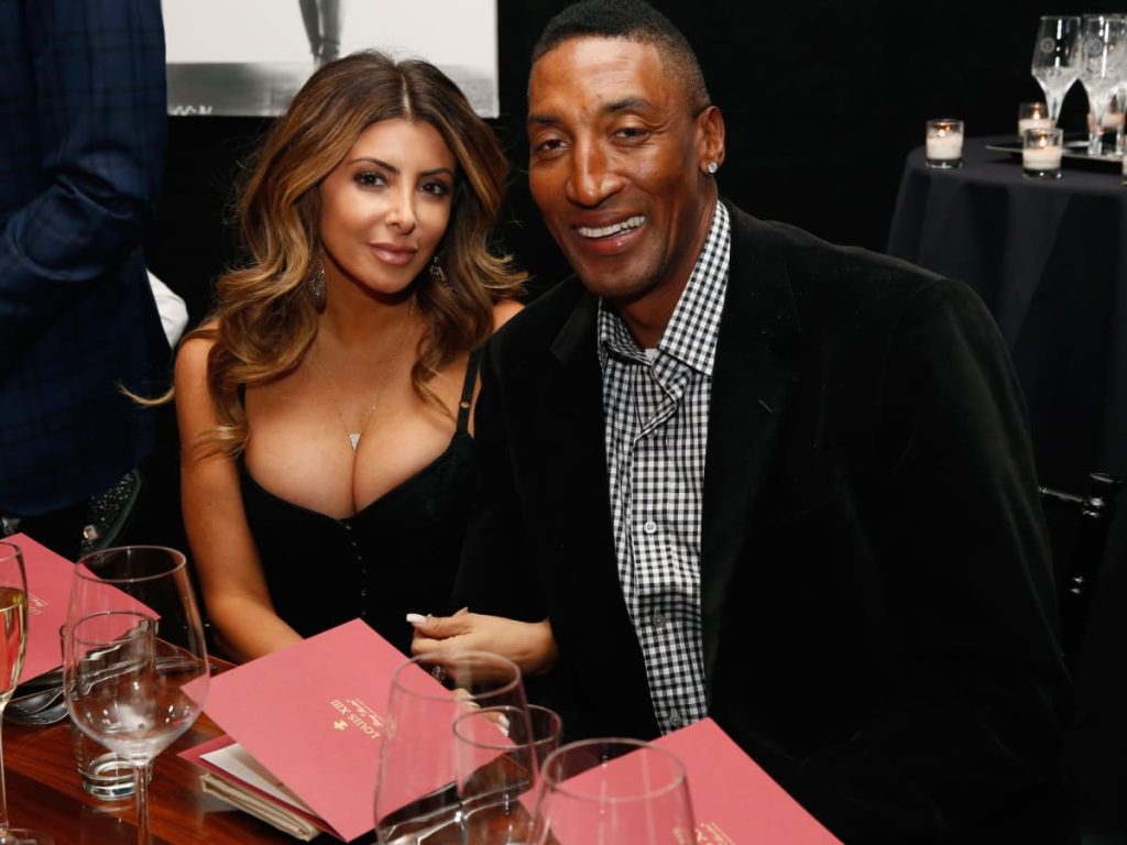 Larsa Pippen and Scottie at a dinner