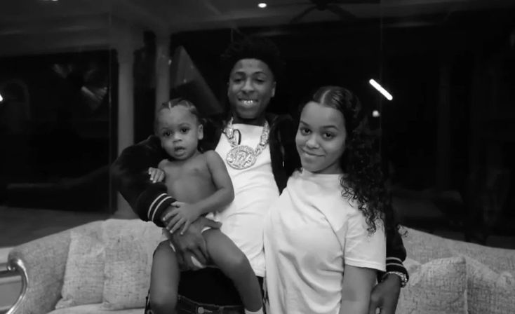 NBA Youngboy with one of his kids and his wife 