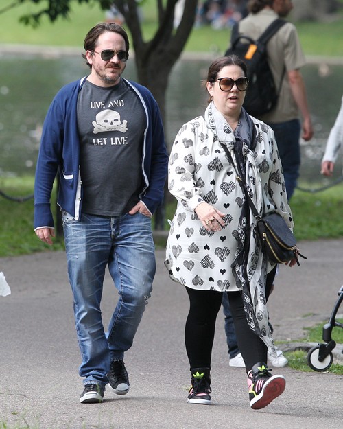 Melissa and Ben walking side by side