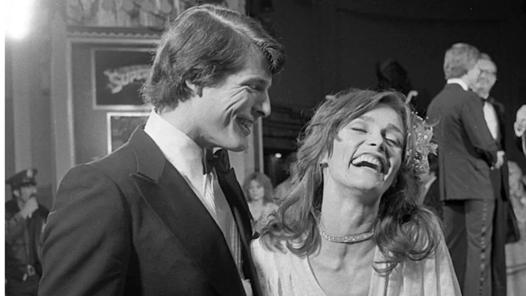 Christopher Reeve and Margot Kidder at Superman premiere