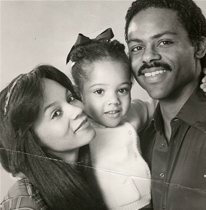 Denise Gordy with Richard Lawson and their daughter
