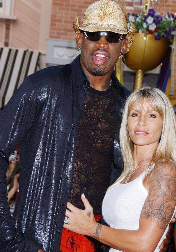 Dennis Rodman with his ex-wife