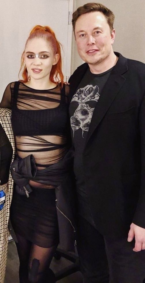 Elon Musk with Grimes 
