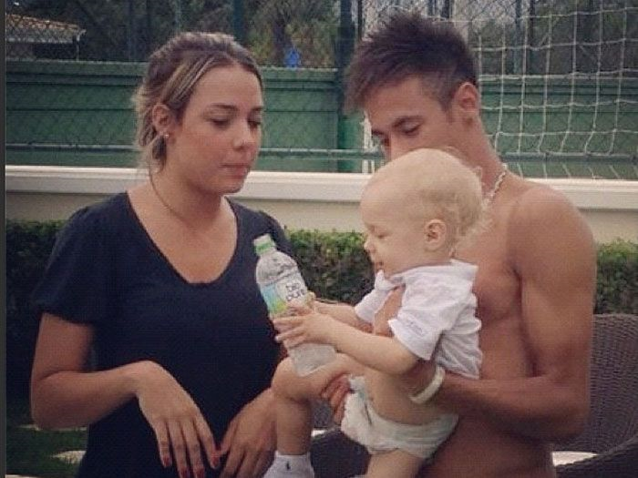 Neymar with his son Davi Lucca 