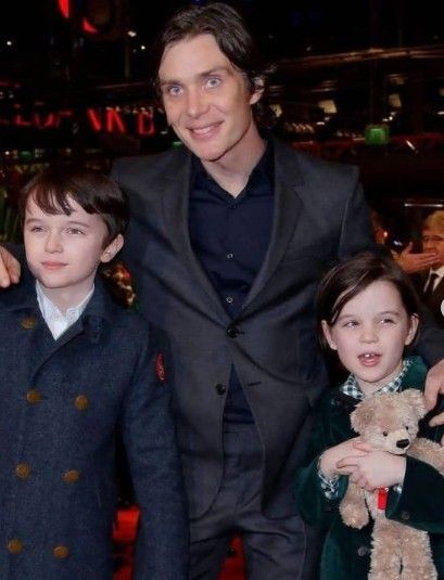 Cillian Murphy with his sons