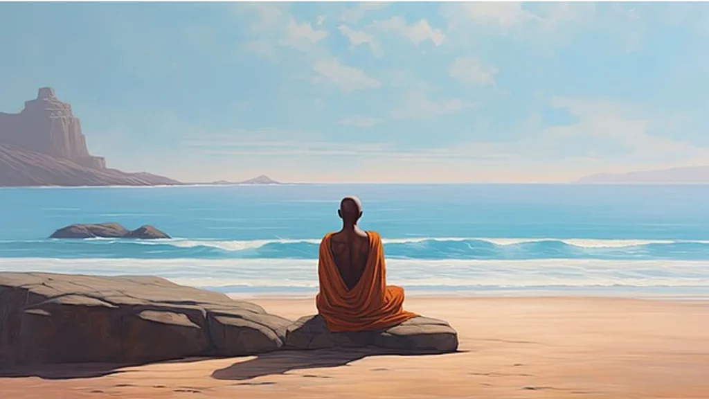 Buddhist Monk in Meditation