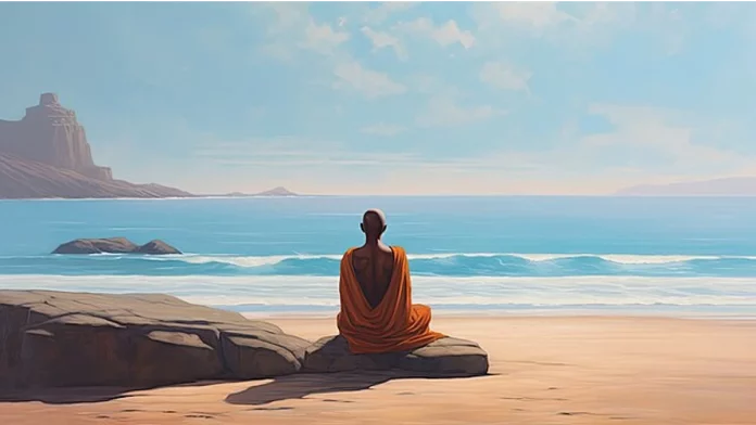 Buddhist Monk in Meditation