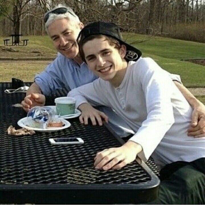 Marc Chalamet with his son Timothee 