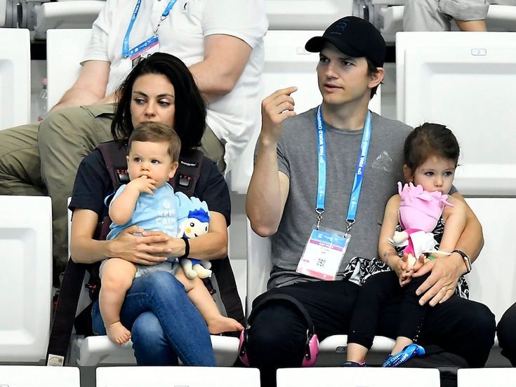 Dimitri Portwood Kutcher with his family 
