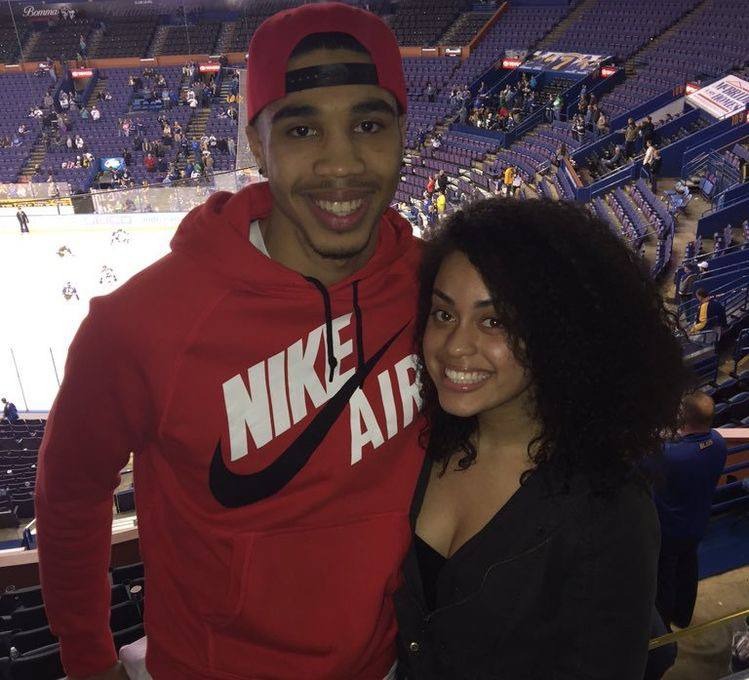 A picture of Jayson Tatum and his baby mama