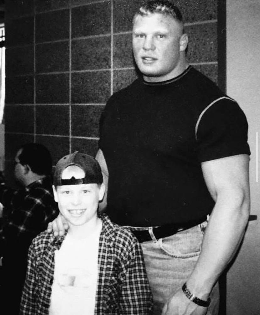 A throwback picture of Luke Lesnar and his father