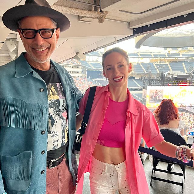 Jeff Goldblum and Emilie Livingston