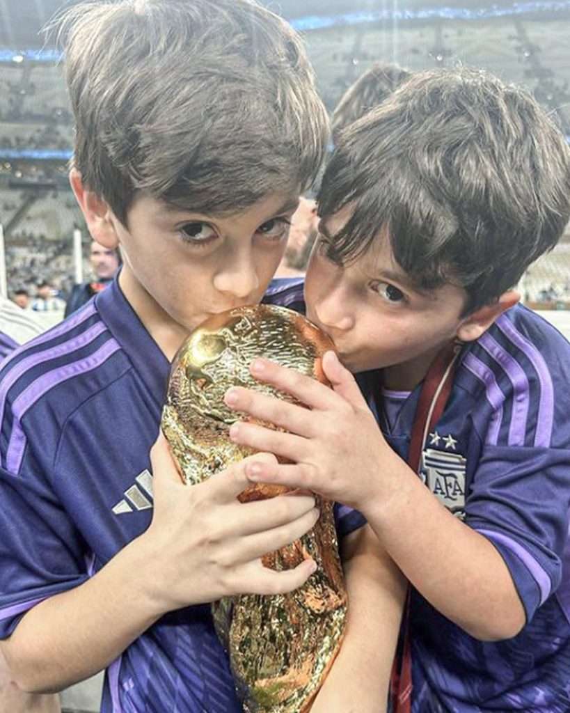 Thiago and Mateo Messi Roccuzzo