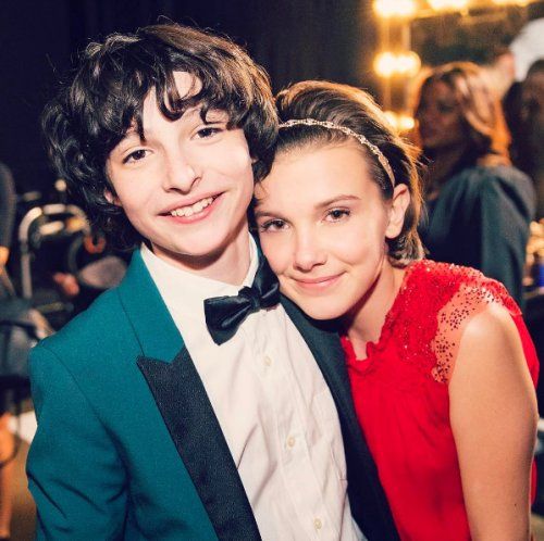 Finn Wolfhard with Millie Bobby Brown 