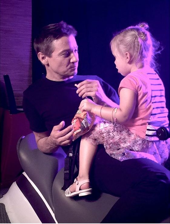Jeremy Renner with Ava Berlin Renner 