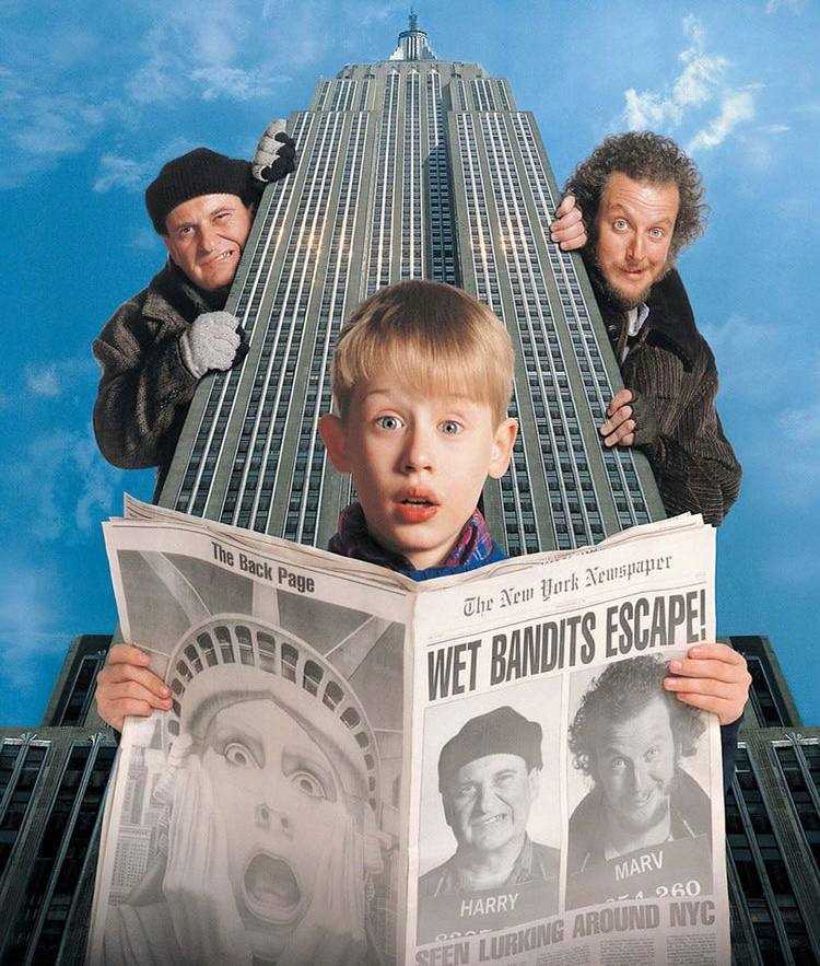 A picture of some of the Home Alone 2 cast.