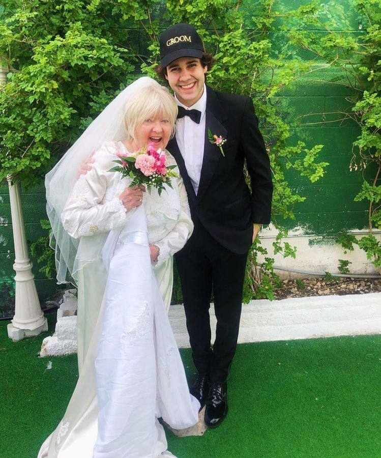 A picture of Lorraine Nash and David Dobrik.
