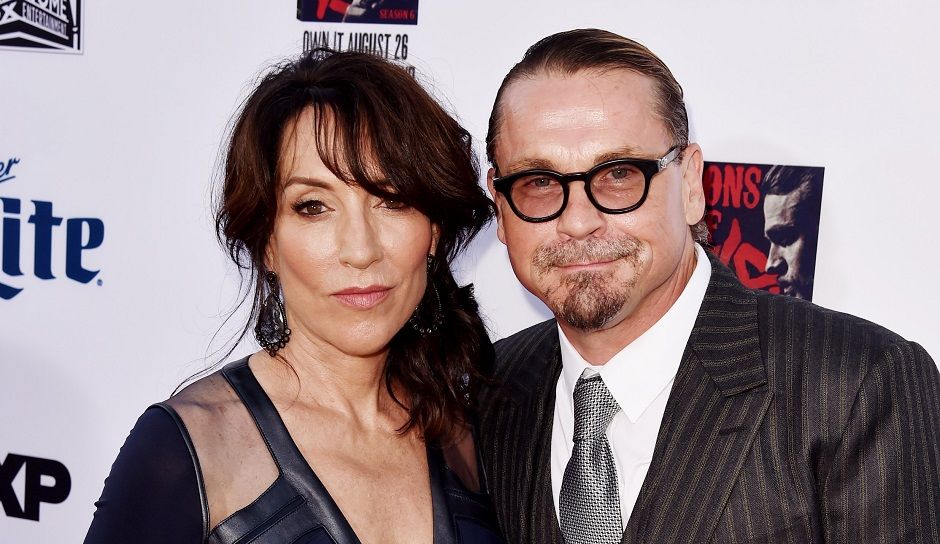 Katey Sagal with her husband 