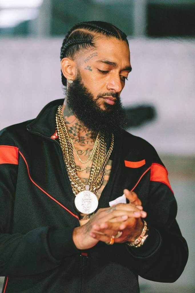 A picture of Nipsey Hussle.