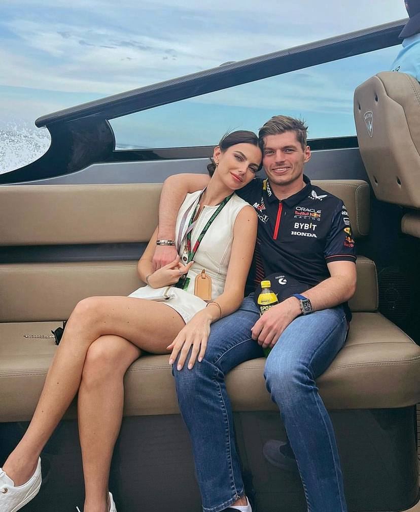 A picture of Kelly Piquet and Max Verstappen.