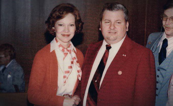 A throwback picture of Michael Gacy's father and the former first lady of the United States.