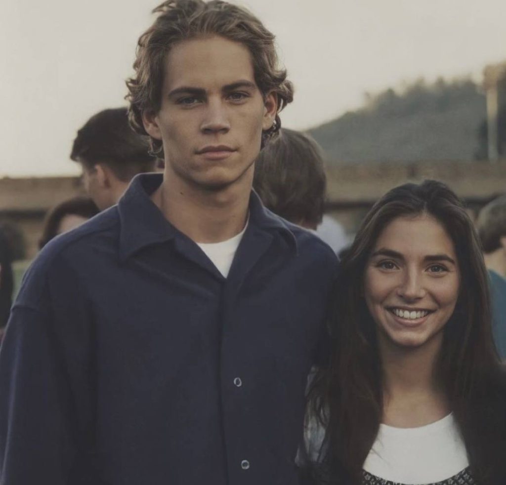 A picture of Rebecca Soteros and Paul Walker.