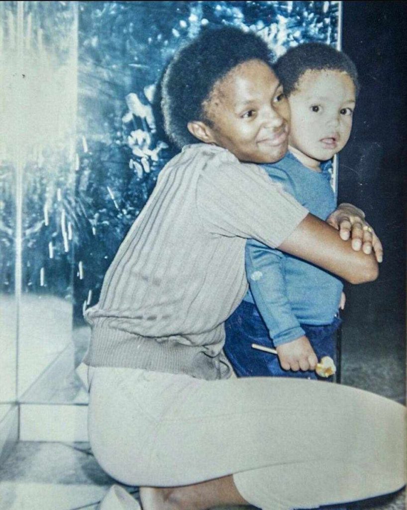 A throwback picture of Patricia Noah and Trevor Noah.