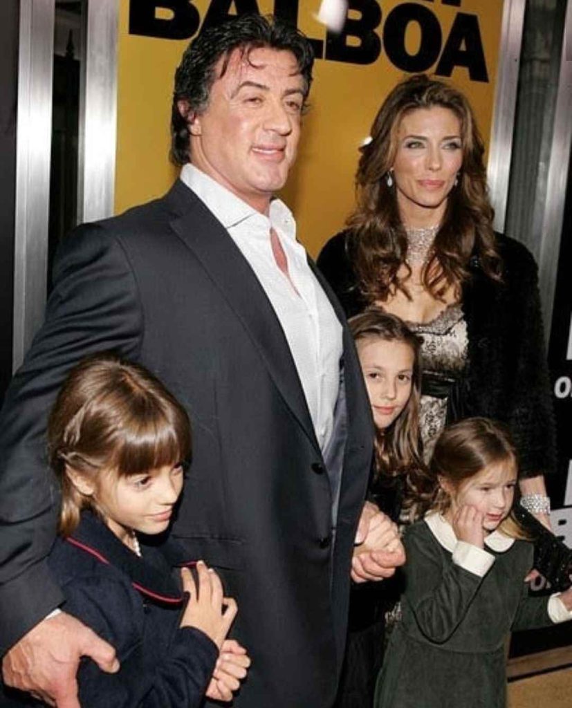 Sylvester Stallone with his girls 