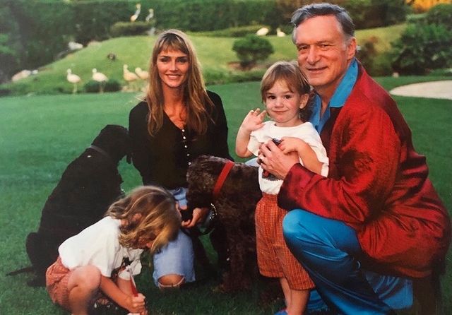 Hugh Hefner, his second wife Kimberly and their children