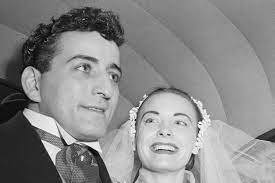 Tony Bennett and Patricia On their Wedding Day