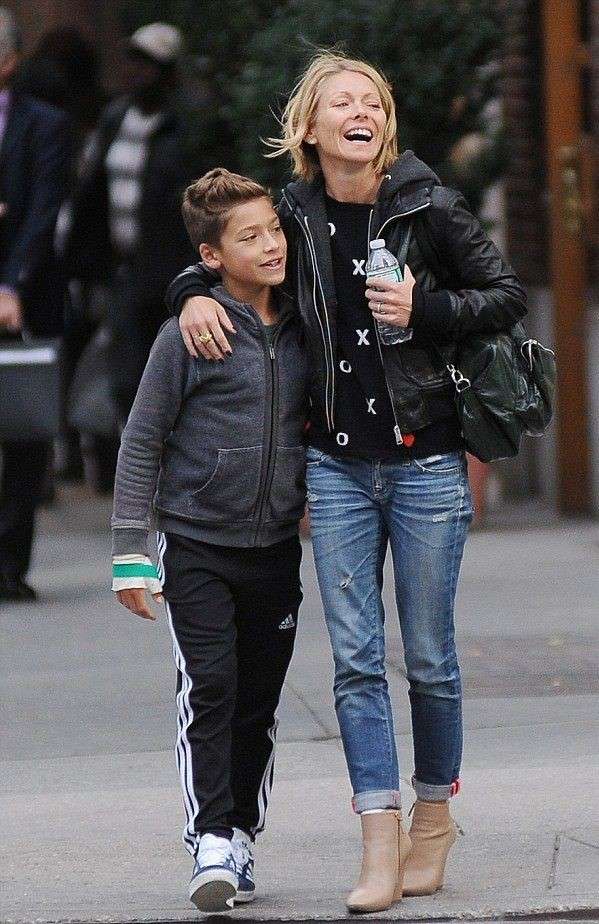 Kelly Ripa with a young Joaquin 