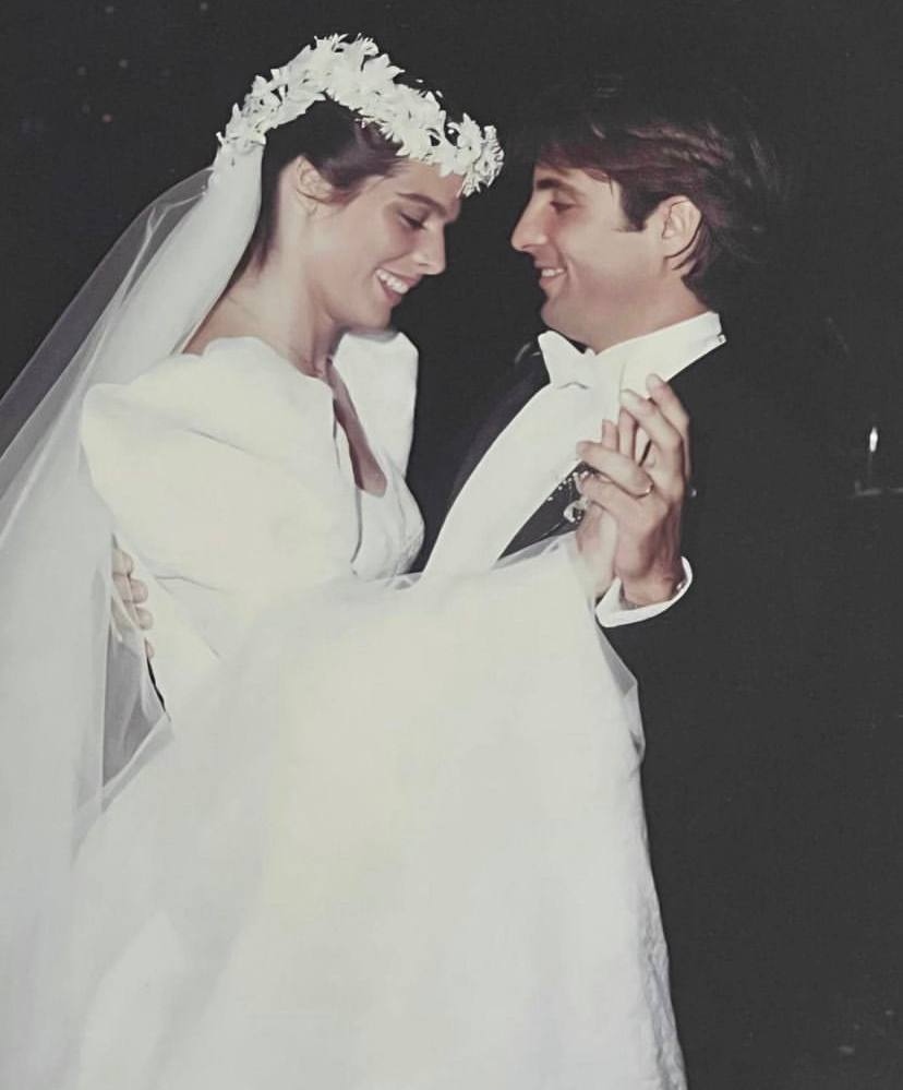 A wedding picture of Marivi Lorido Garcia and her husband.
